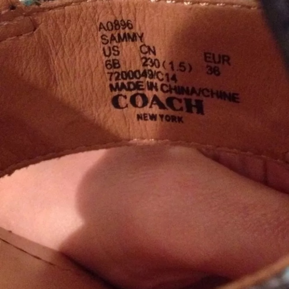 Coach thong sandals blue navy turquoise 6 - Picture 6 of 7